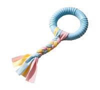 Bodhi2000 Dog Tug of War Toy, Interactive Rubber Ring for Teeth Cleaning | Durable TPR ring, concave texture for dental health, perfect for tugging, designed for small dogs Blue