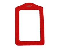 Bodhi2000® étui transparent porte-badge pour carte de crédit, de visite ou d’identité en simili cuir taille unique Red