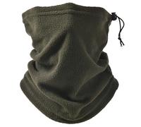 Bodhi2000 Guêtre de Cou d'Hiver Multifonctionnelle en Polaire Polaire Unie avec Design à Cordon d'Accordéon Épais pour Cyclisme, Protection Faciale, Vert Militaire, Taille Unique