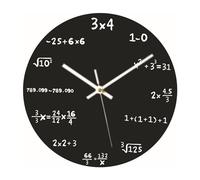 Bodhi2000 Horloge Murale de Professeur d'Université - Cadeau de Math - Mouvement à Quartz Silencieux Sans tic-tac avec Crochet de Suspension en Bois pour Décoration de Classe et de Maison
