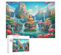 bodhisattva Puzzle 500 Pièces Challenge Difficile Lotus Foi Jouet Qualité Supérieure pour Adultes Et Enfants Relaxation & Art Famille Décoration 500 PCS