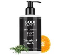BODI BEAUTY Baume corporel détox 250 ml - Baume corporel à la vitamine C, à la sauge et au thé vert - Hydratant, raffermissant et revitalisant - Absorption rapide, non grasse - Lotion pour le corps