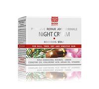 BODI BEAUTY Rooibos Star Crème de nuit anti-rides 50 ml - Avec acide hyaluronique, Q10, huile d'argan et extrait de rose | Soin de nuit régénérant à absorption rapide | Pour peaux sèches, sensibles et