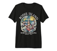 Bodie Island Phare en Caroline du Nord Octopus 1803 Blanc T-Shirt Haut de Gamme