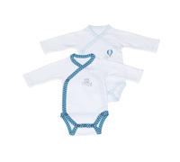 Bodies bébé à manches longues lot de 2 blanc et bleu 3M(60CM)