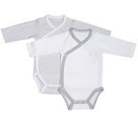 Lot de 2 bodies blanc/gris naissance Céleste - Sauthon