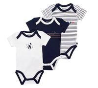 Bodies bébé manches courtes en coton lot de 3 - botanica bleu/blanc 6M(67CM)