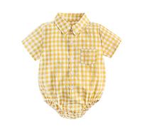 Bodies bébé Nouveau-né Une Pièce Pyjama Combinaison Enfant col Rond Tenue en Coton uni Tenues pour rentrer garçons Filles