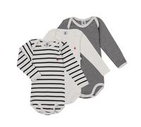 Petit Bateau Bodies garçons A01TB Lot de 3 Multicolore Manches longues 6 mois