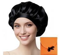 Bodiiwuliu Bonnet en Soie pour Femme Respirant Réutilisable, Bonnet Soie Cheveux Nuit Reglable, Ajustable Élastique Antidérapant, Convient à la Plupart des Types de Cheveux