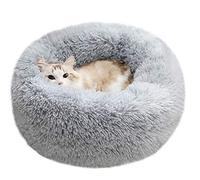 BODISEINT Lit rond moderne en peluche douce pour chats ou chiens de petite taille, lit auto-chauffant pour l'automne et l'hiver - Pour dormir et dormir - Niche en peluche confortable - M (60 cm P x 20