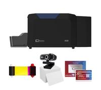 Bodno Imprimante de cartes d'identité double face A30 et kit complet de fournitures avec logiciel Gold Edition