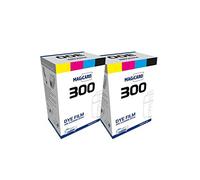 Bodno Lot de 2 Rubans Couleur pour imprimante Magicard 300 MC300YMCKO - YMCKO - Carte de démonstration logicielle 300 Impressions