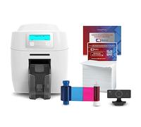 Bodno Magicard 300 Imprimante de cartes d'identité double face et kit complet de fournitures avec logiciel d'identification - Édition dorée