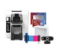 Bodno Magicard Pronto 100 ID Card Printer & Complete Supplies Package ID Software and Camera - Bronze Edition