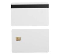Bodno Sle4442 Lot de 10 cartes à puce avec bande magnétique Hico 2 pistes - Lot de 10 cartes blanches noires