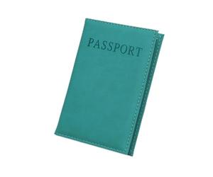 BODOBTF 1 étui de protection universel en cuir synthétique pour passeport de voyage, bleu sarcelle, Taille unique
