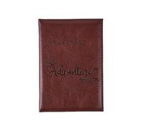BODOBTF Couverture de passeport en polyuréthane à changement de couleur avec lettre imprimée, porte-passeport, clip pour billet d'avion pour hommes et femmes, accessoires de voyage, bordeaux, Taille