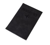 BODOBTF Étui de passeport d'avion pour femmes et hommes, étui de passeport de voyage, porte-passeport, porte-monnaie pour fille, Noir , Taille unique