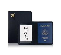 BODOBTF Étui de protection épais en cuir synthétique pour passeport, Noir , Taille unique
