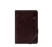 BODOBTF Étui portefeuille en cuir PU pour femme et homme avec fonction RFID - Multifonction - Pour passeport d'affaires, café, Taille unique