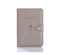 BODOBTF Housse de passeport en cuir étanche pour passeport de voyage - Pour homme et femme, c gris, Taille unique