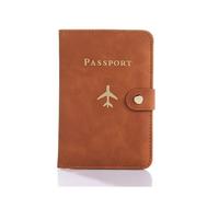 BODOBTF Housse de passeport en cuir étanche pour passeport de voyage - Pour homme et femme, Marron C, Taille unique