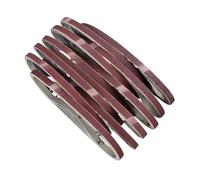 BODOBTF Lot de 10 bandes abrasives de 9 x 533 mm pour ponceuse à bande 53,3 x 0,9 cm avec grain 40 à 600 tissu doux pour ponceuse à bande (80)