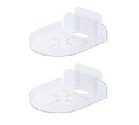 BODOBTF Lot de 2 supports muraux flottants pour caméra de sécurité, mini chambre à coucher, salle de bain, étagère de surveillance, plateau de rangement (2 pièces, transparent)