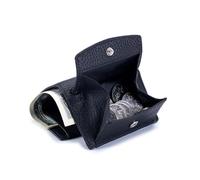 BODOBTF Portefeuille court à trois volets pour femme - Sac à monnaie multi-cartes solide de grande capacité - Porte-monnaie pour petites pièces de monnaie, Noir , 1PCS