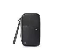 BODOBTF Portefeuille de voyage pour passeport familial, étui étanche pour documents, organiseur d'accessoires de voyage, pochette porte-documents, Noir , Taille unique