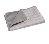 BODOBTF Tapis d'été rafraîchissant pour chiens et chats - Couverture respirante et lavable pour chiens de petite, moyenne et grande taille (tissu en maille gris, taille S, 50 x 40 cm)