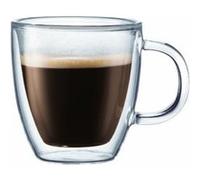 Bodum 10602-10 bistro set 2 mugs à espresso double paroi avec anse 14 cl G