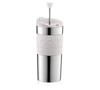 Bodum - 11067-913 - Mug à Piston en Inox - Double Paroi - Couvercle à Clapet - 0.35 L - Blanc Crème