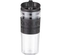 BODUM 11101-01S TRAVEL MUG Mug de voyage isotherme en plastique, couvercle à clapet, 0.45 l