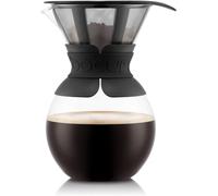 Bodum - 11571-01S - POUR OVER - Cafetière, Filtre permanent Maille inox, 8 Tasses - 1,0 L Noir