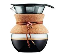 Bodum 11592-109 - Pour Over - Cafetière avec Filtre Inox à Maille Fine Finition Liège 0.5 l