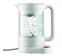 Bodum Bouilloire électrique Bistro 1500 W double paroi 5 températures Blanche 1,1 L