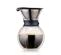 Bodum - 11736-01S - POUR OVER - Cafetière filtre permanent à fine maille inox - 1.0l - protection extérieure Tritan