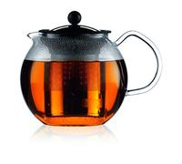 Bodum - 1801-16US4 - Assam - Théière à Piston avec Filtre en Inox Brillant - 1.0 L, Ecru