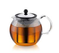 Bodum - 1802-16 - Assam - Théière à Piston en verre - Filtre et Couvercle inox - 1.5 L