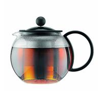 Bodum - 1812-01 - Assam - Théière à Piston en verre - Filtre inox - 0.5 L - Noir