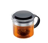 Bodum - 1870-01 - Bistro Nouveau - Théière en Verre avec Couvercle - Filtre Plastique - 1.5 L, Noir
