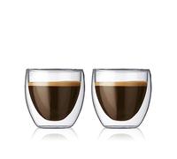 Bodum - 4557 - Verres à Double paroi, Transparent, 8 cl