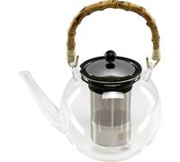 bodum ASSAM BAMBOO 1.5 Liter Théière transparent, noir, bambou