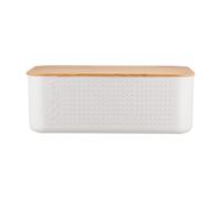 Bodum BISTRO Boîte à pain avec couvercle en bambou - Blanc