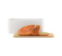 Boite à pain - BODUM - 11555-913 - Grand modèle - Couvercle bambou - Blanc