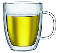 Bodum BISTRO Mugs Double Paroi 2 pièces - 450ml - Tasses à Thé & Café - Verre Borosilicate - Compatible Lave-Vaisselle
