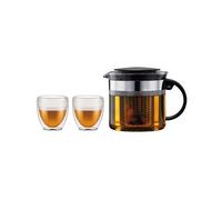 Bodum Bistro Service À Thé 1000 Ml Noir, Transparent