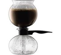 Bodum - 1208-01 - Pebo - Cafetière à Dépression en Verre - 1.0 L, Noir